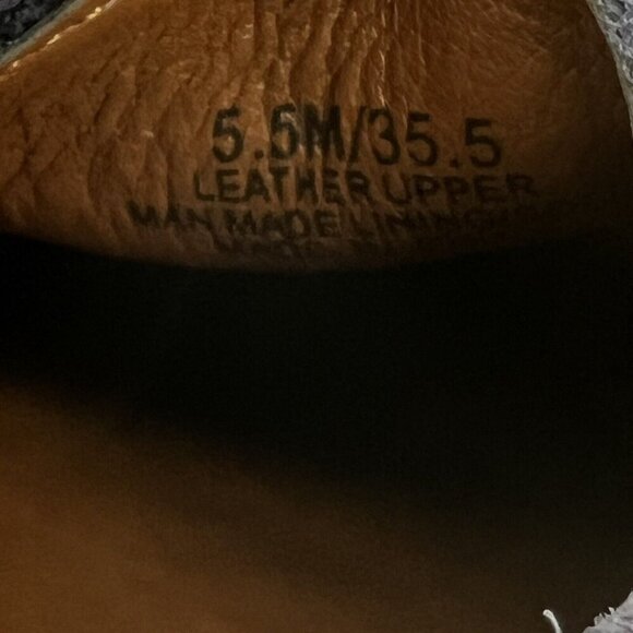 Lucky Brand Blue Suede Leather Chukka Boots Womens Size 5.5 Lace-Up Wedge Shoes - Picture 9 of 9